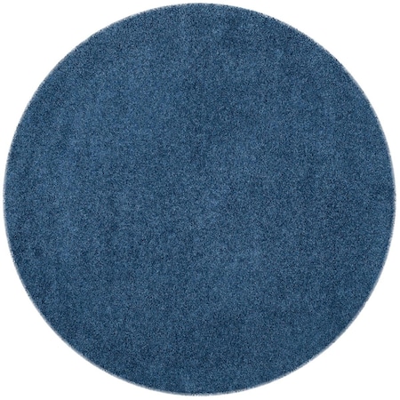 Safavieh Laguna Shag Round Rug, Blue - 6 ft. - 7 in. x 6 ft. - 7 in. SGL303K-7R